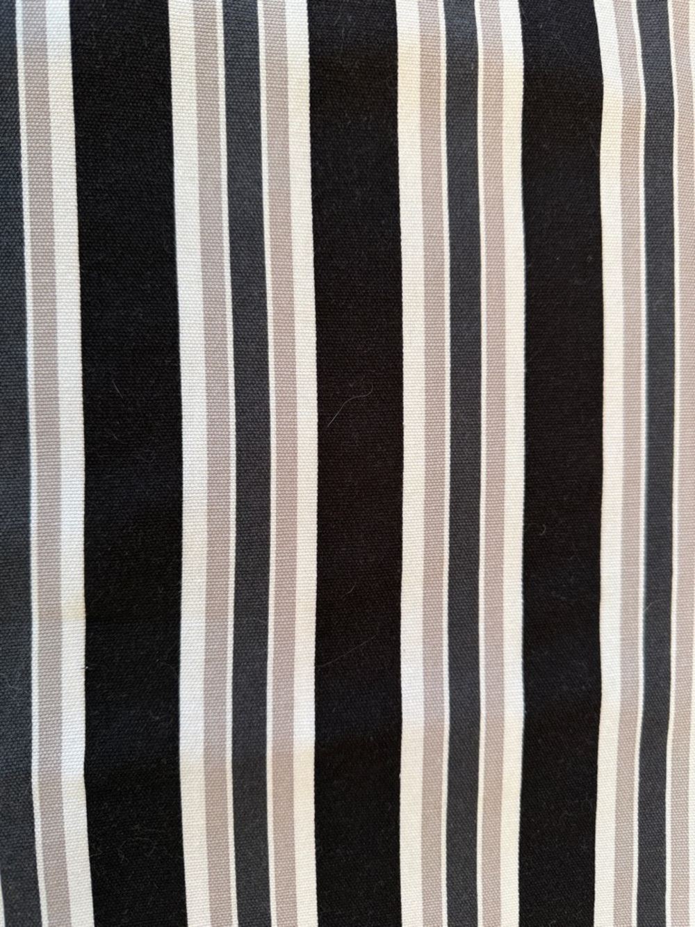 Waverly Black, Gray & White Vertical Stripe Fabric